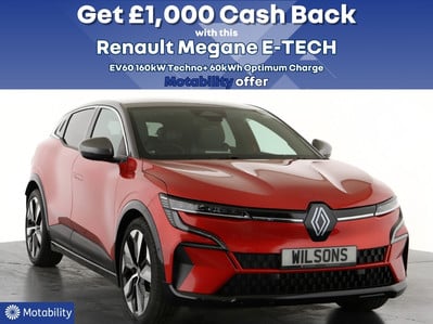 Renault Megane E-TECH EV60 160kW Techno+ 60kWh - Cash Back Offer