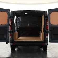 Renault trafic sl30 rear view with open doors 