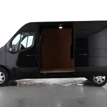renault master lwb side view with open doors