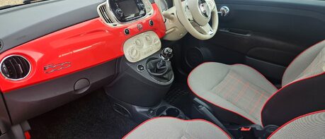 Fiat 500 1.2 LOUNGE LOOK! JUST 62000 MILES! 1 PREVIOUS KEEPER! GLASSROOF ,BLUETOOTH 1