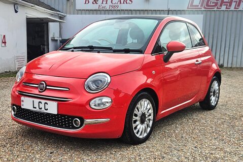 Fiat 500 1.2 LOUNGE LOOK! JUST 62000 MILES! 1 PREVIOUS KEEPER! GLASSROOF ,BLUETOOTH 10