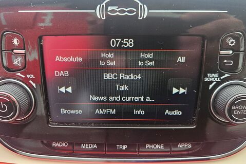 Fiat 500 1.2 LOUNGE LOOK! JUST 62000 MILES! 1 PREVIOUS KEEPER! GLASSROOF ,BLUETOOTH 23