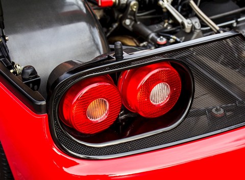 Closeup Ferrari Portofino Engine Bay Red Engine Cover Biturbo