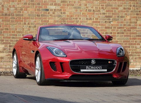 jaguar f type red convertible