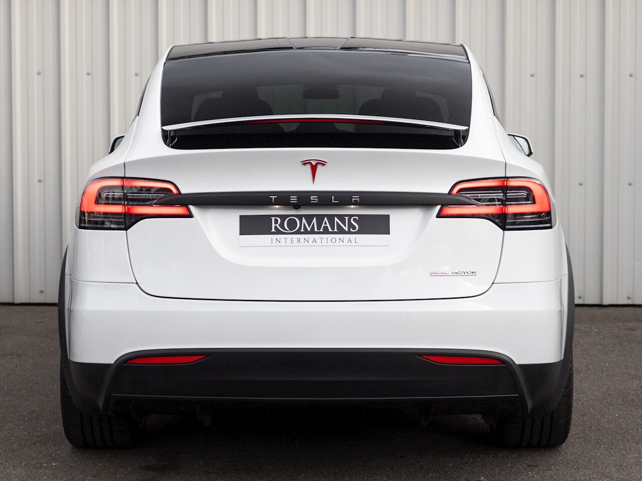 Tesla model deals x back view