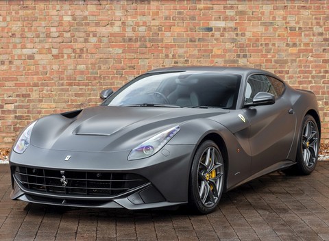 Ferrari F12 Wrapped Ember Black Rear Angled - Reforma UK