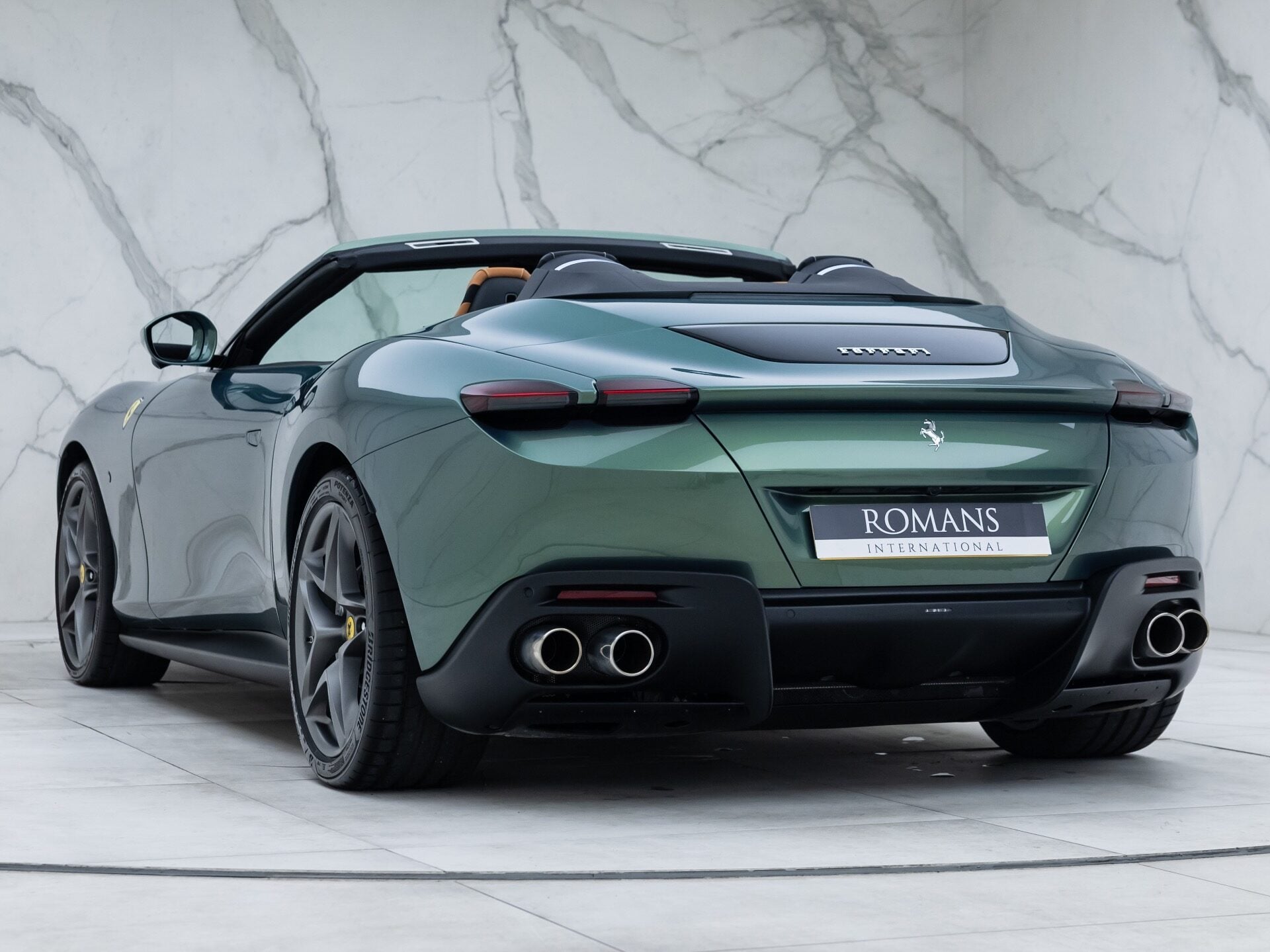 Ferrari Roma Rear Spider Used Ferrari Roma SPIDER for sale | Verde Minerale Metallic