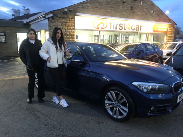 Rozha collects her lovely new BMW