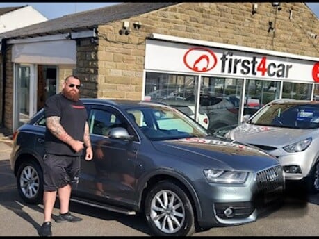 Ebby's happy with his new Audi