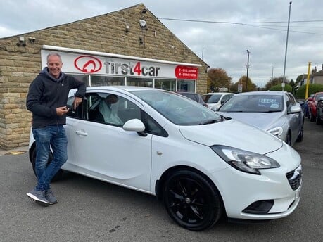 John collecting his daughters Corsa after hers was written off