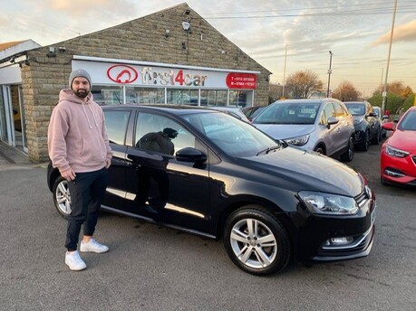 Cathal collecting his new polo