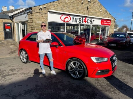 Tasha picking up her new Audi 