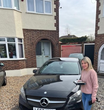 Alexis getting her new Mercedes in Romford today