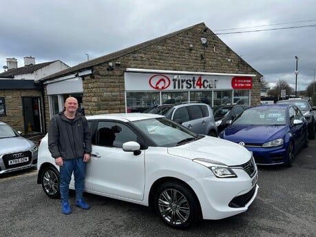 Daniel collecting his new car