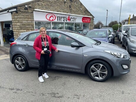 Christina from Doncaster collecting her new car