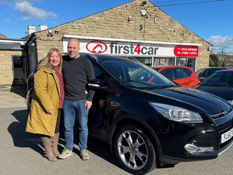 John and his wife Sarah collecting their new Kuga