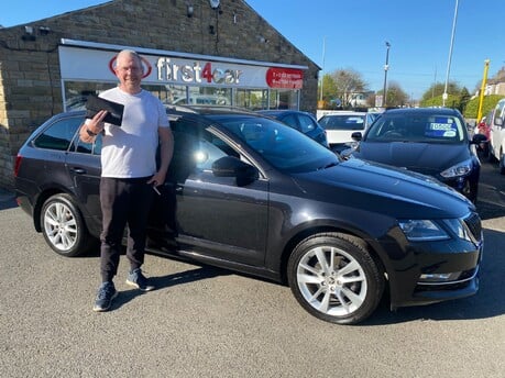 Paul collecting his new Skoda