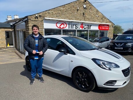 Stephen collecting his first car