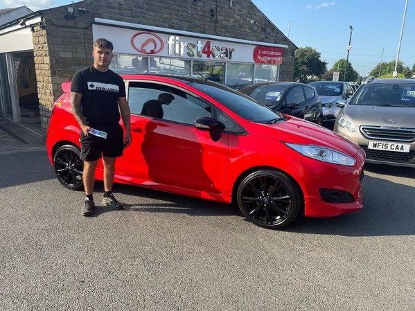 Finn from York collecting his new fiesta