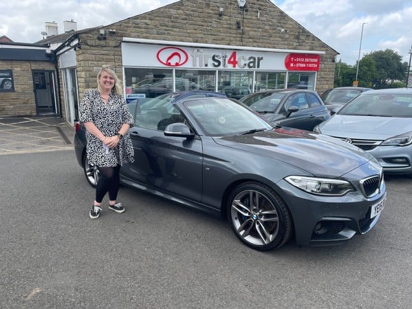 Philippa from Northampton collecting her new BMW Cabriolet