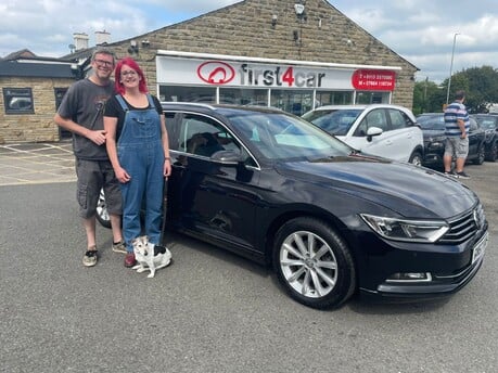 Karen from Clitheroe picking up her new car 