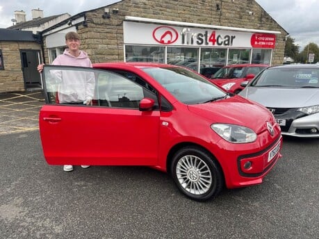 Harrison from Leyland collecting his first ever car just before going to university