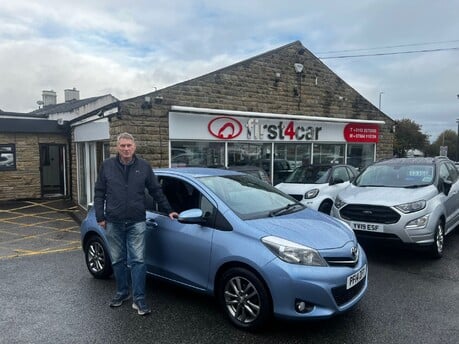 Peter from Huddersfield collecting his wifes new car