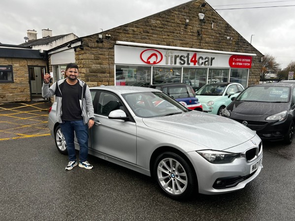 Osama from Leeds collecting his new BMW