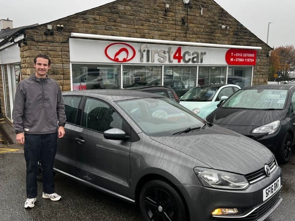 Harry from Leeds collecting his new Polo