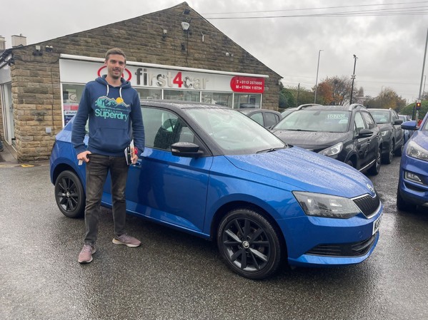 James from Leeds collecting his new Skoda Fabia