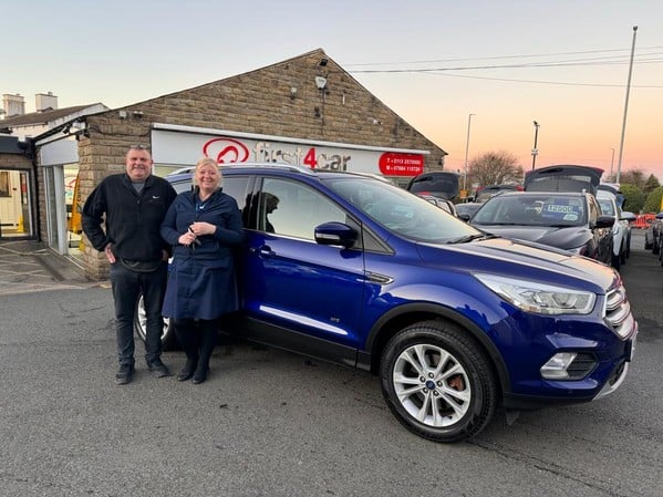 Guy and Deb from Leeds collecting their new kuga