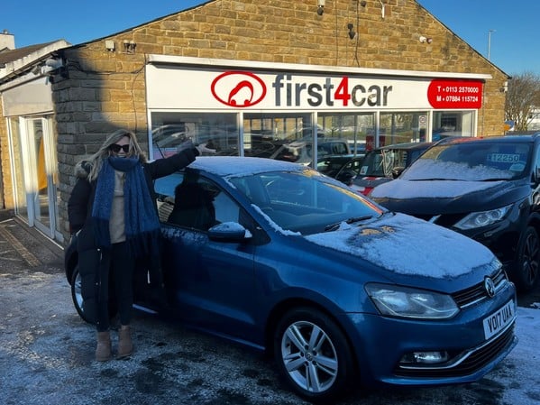 Annabel from Manchester collecting her new Polo