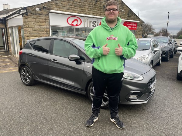 James from Castleford collecting his new Fiesta