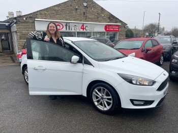 Clare from Scarborough picking up her new focus