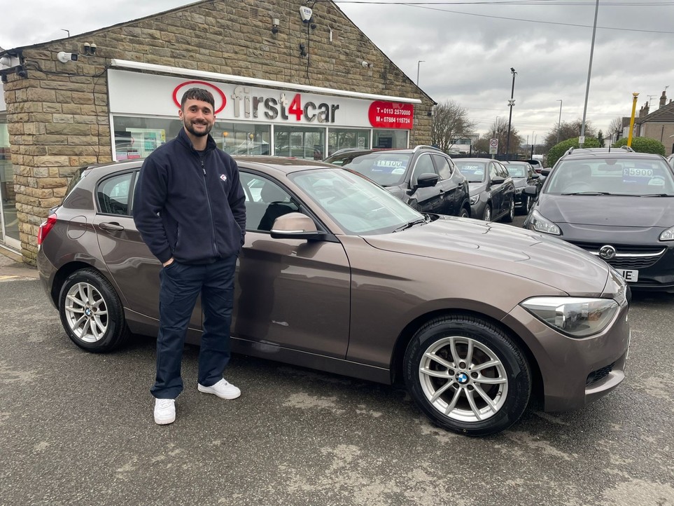 Lewis from Lancashire picking up his new BMW