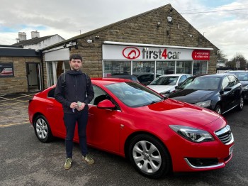 Brandon from Mexborough collecting his new Insignia