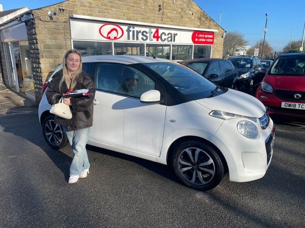 Libby from Bradford picking up her new C1