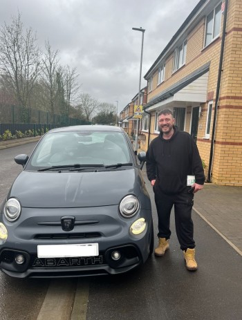 Andrew from Crewkerne receiving his new Abarth