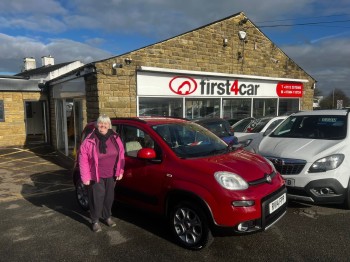 Judith from Halifax collecting her new Panda