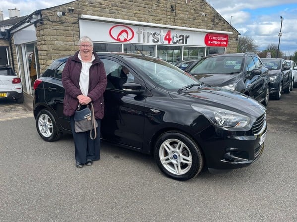 Dorothy from Leeds picking up her new KA