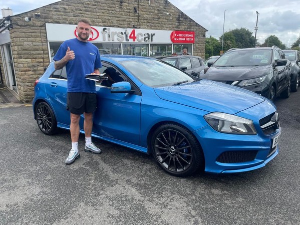 Ben from Tyne and Wear Collecting his new Mercedes.