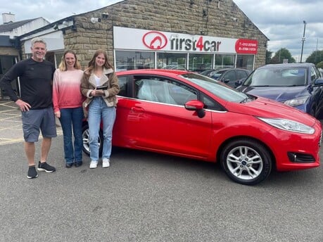 The Hart family from Leeds collecting their 2nd new car from First4car.