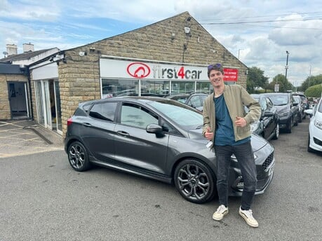 George from Leeds collecting his Fiesta ST Line