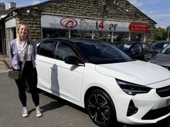 Claire collecting her First car.