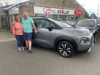 Paul and his wife from Barnard Castle collecting their 2nd car from us.