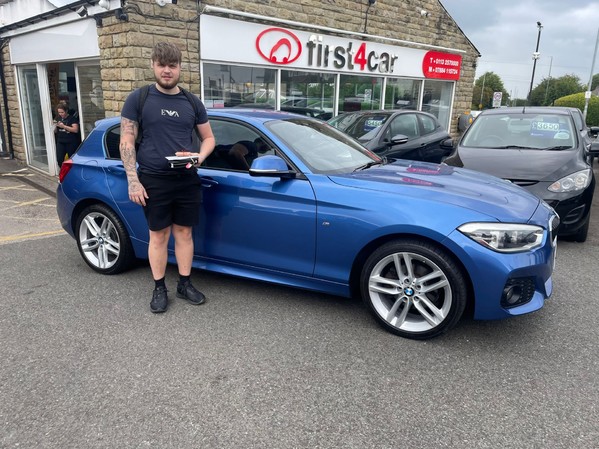Jake from Keighley collecting his new BMW
