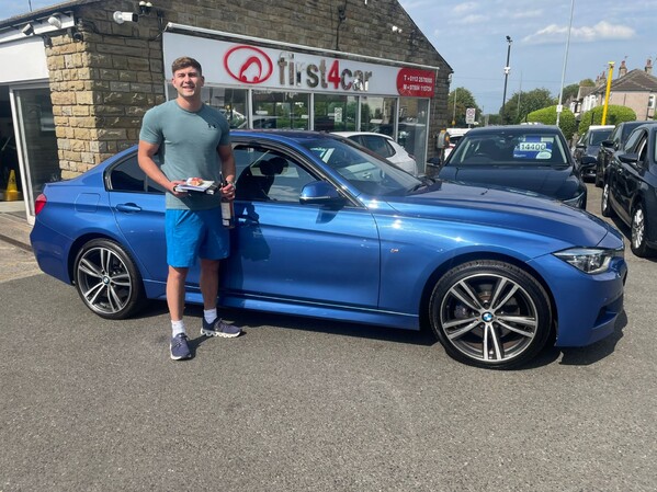 James collecting his new BMW, his 3rd car from us.