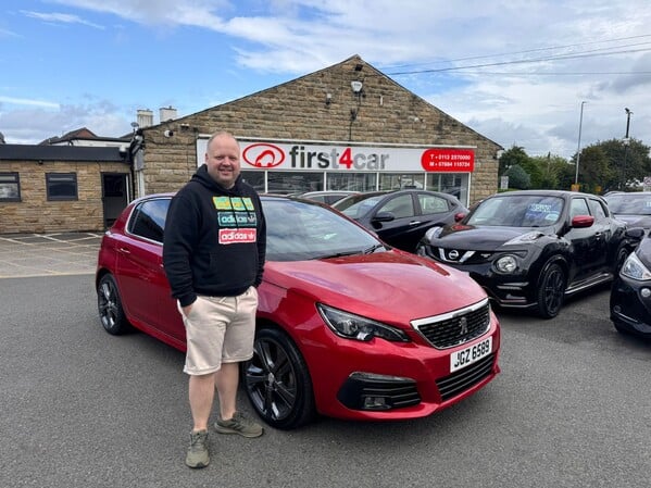 All the way  from Brighton, Phil collecting his new Peugeot.