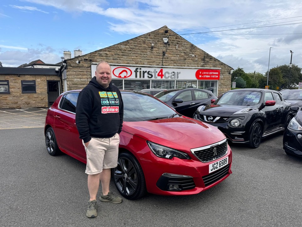 All the way  from Brighton, Phil collecting his new Peugeot.