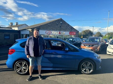 Lawrence from Wakefield collecting his new BMW. 